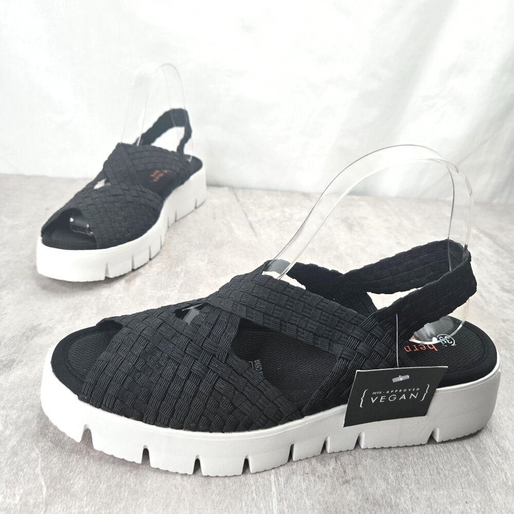 Bernie Mev Black Vegan Sandals